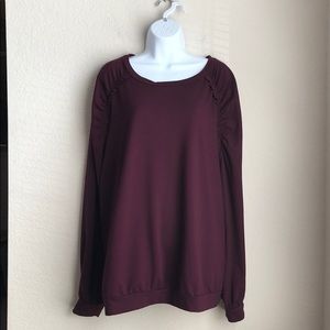 Motherhood Maternity Purple Long Sleeve Shirt